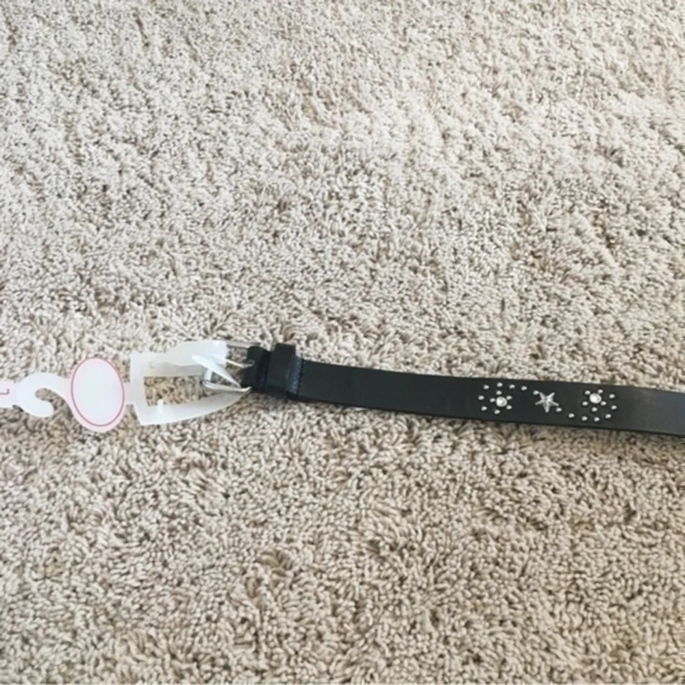 Girls size large black bling belt